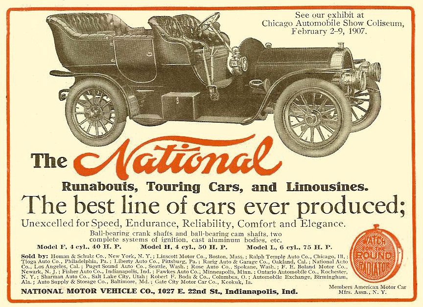 1907 National Auto Advertising